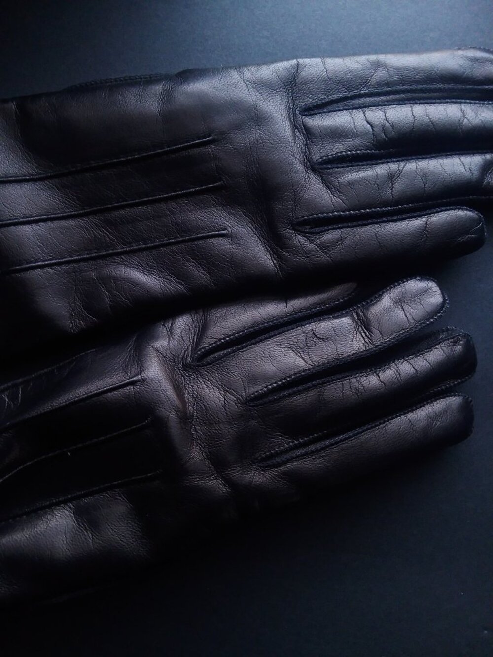 Women's Coach New York Genuine Leather Driver Dinner Date Cashmere Gloves Small